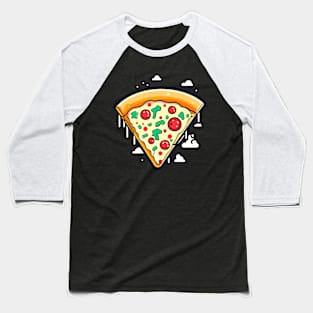 Pizza Slice Illustration Baseball T-Shirt